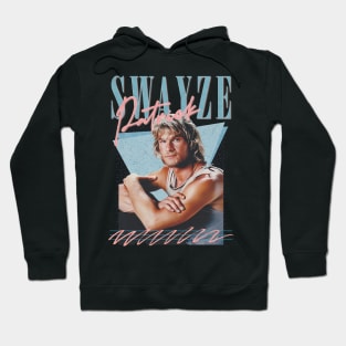 Patrick Swayze ∆ 90s Styled Retro Graphic Design Hoodie